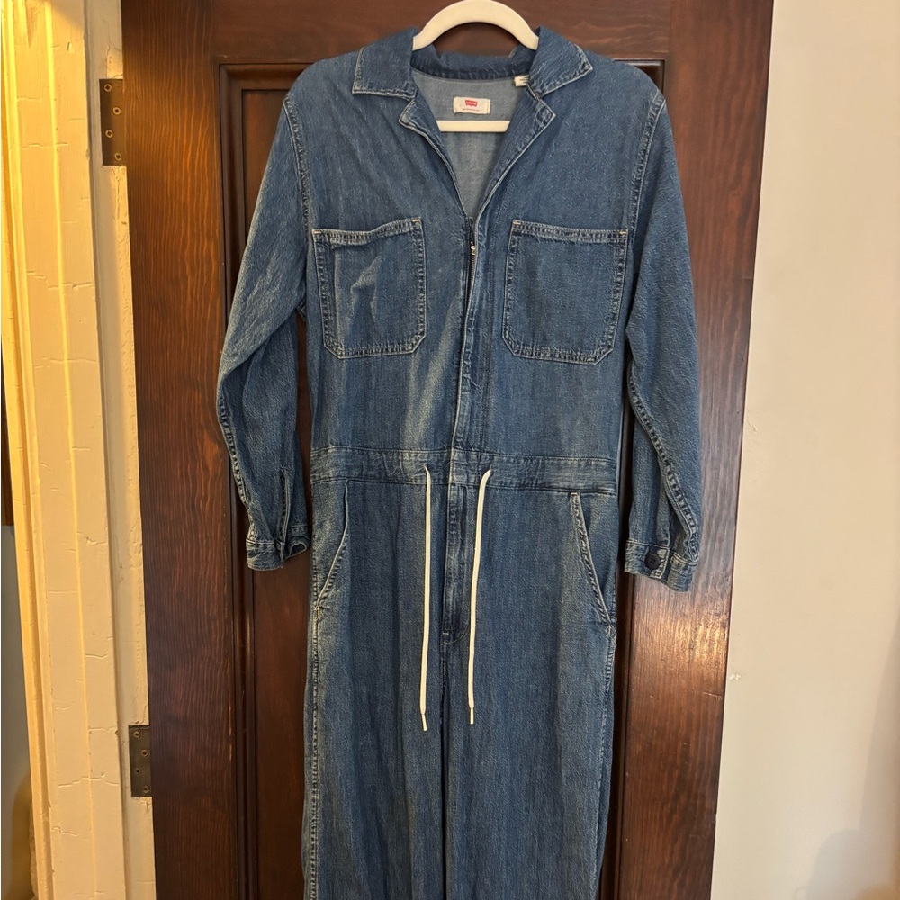 Levi's Blue Denim Baggy Coverall Jumpsuit